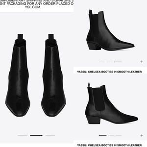 Saint Laurent VASSILI CHELSEA BOOTIES IN SMOOTH LEATHER